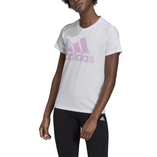 adidas Freizeit-Shirt Essentials Logo (100% Baumwolle) weiss Damen